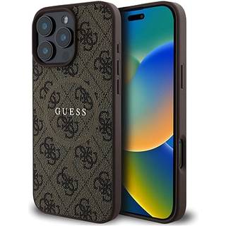 iPhone 16 Pro Max Guess 4G farvet ringcover - MagSafe-kompatibel - brun