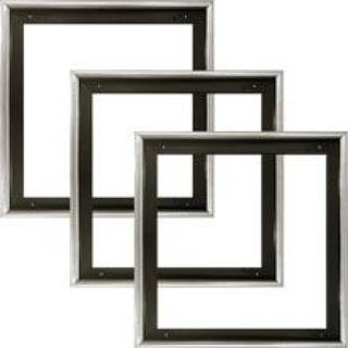 Svæveramme træ antik-silverlook 60 X 60 cm