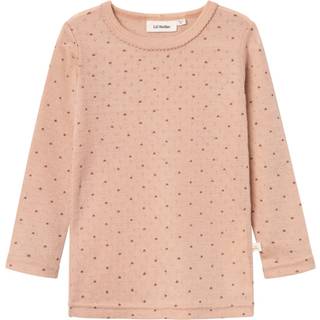 Lil Atelier Rugby Tan Hjerter Top Pointelle Merinould