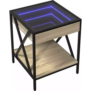 Sofabord Med Infinity Led-Lys 40X40X49 Cm - Sonoma-eg