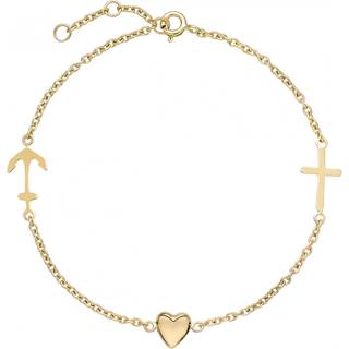 Lund Copenhagen 8 kt. guld armbånd med tro, håb og kærlighed