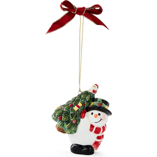Christmas Tree Ornament Snemand og Grantræ - Spode