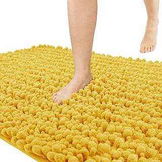 Yimobra Original Luxury Chenille Bath Mat 55,1 x 24 tommer blød lurvet og behagelig Superabsorberende og tyk ikke-skridsig maskine, der er vaskba