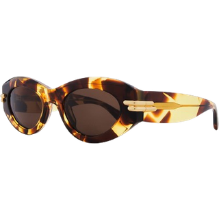 Bottega Veneta Kvinde BV1322S 002 Solbriller Acetat Havana Brun Rund