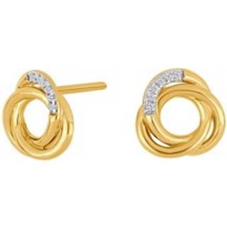 Siersbøl ørestikker i 14 karat guld med diamant