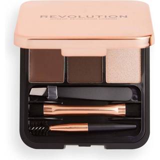 Makeup Revolution Brow Sculpt Kit Sæt til perfekte øjenbryn Skygge Dark 2.2 g - 2,2 g