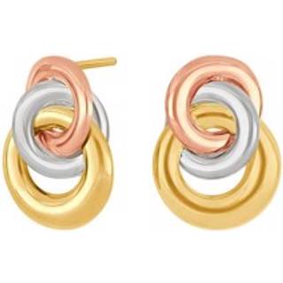 Siersbøl 8kt. Guld ørestikker 3-farvet