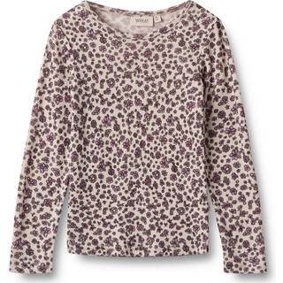 Wheat Uld Langærmet T-Shirt Alfie Autumn Flowers 110 cm  Lyserød  110 cm  kvinde