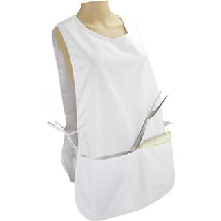 DALIX COBBLER APRON 2 POCKETS SMOCK REGULAR 28,5 """" X 18,5 """" White (2 Pack)