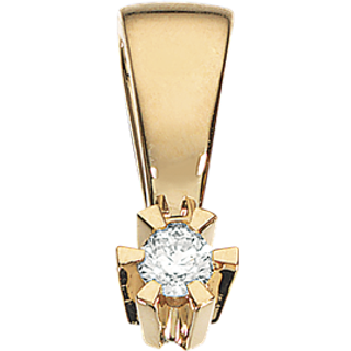 Prinsesse Vedhæng i 14kt. guld m. 0,03ct. diamant