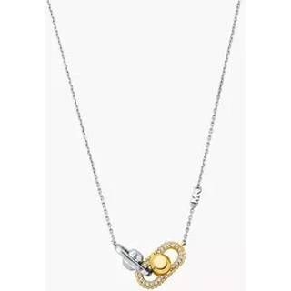 MK Astor Link Precious Metal-Plated Tone Sterling Silver Pavé Necklace - Silver - Michael Kors - ONE SIZE
