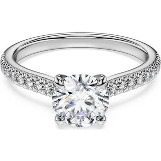 Eternity Solitärring, Im Labor gezüchtete Diamanten 1,2 ct tw, Runde Form, 18K Weißgold