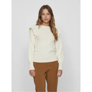 VILA Vineira O-neck L/S RIB KNIT TO Birch XS