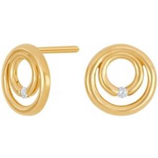 Siersbøl ørestikker i 8 karat guld med zirkon