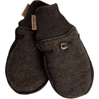 Mikk-Line Uld vanter - DARK BROWN