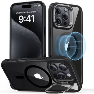iPhone 16 Pro Max ESR Kickstand Hybrid Cover - MagSafe Kompatibel - Gennemsigtig / Hvid