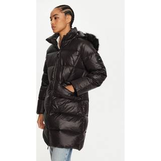 Padded Down Coat - Black - XS