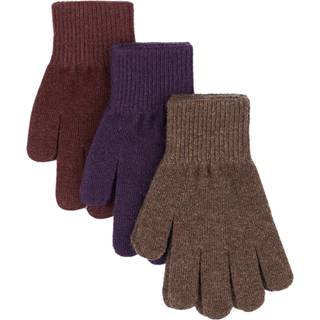 Mikk-line Nightshade/chocolate Chip/rose Brown Fingervanter Uld/kunst (3-pak)