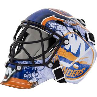 Franklin Sports New York Islanders NHL Team Logo Mini Hockey målmaske med sag - Samlibærelig målmaske med officielle NHL -logoer og farver