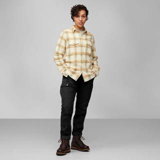 Fjällräven Women's Övik Heavy Flannel Shirt Dark Navy-Maroon, XS