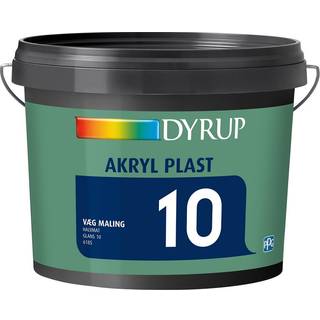 DYRUP Vægmaling Akryl Plast Glans 10 10 Liter - 10 liter - Råhvid