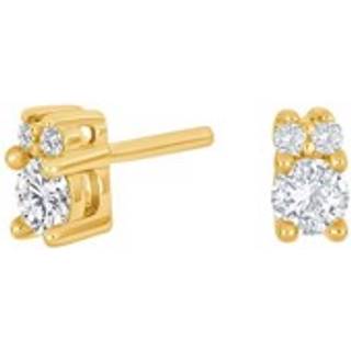 Siersbøl ørestikker i 8 karat guld med zirkon