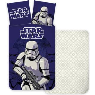 Star Wars sengetøj - 140x200 cm - Vendbart design med stormtrooper - 100% blød bomuld