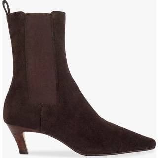 Dune London Dune London Brown Chrome Odele Angle Midi Heel Ankle Boots