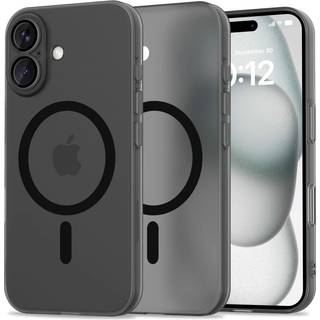 iPhone 16 Tech-Protect Magslim Bagside Cover - MagSafe Kompatibel - Mat Sort