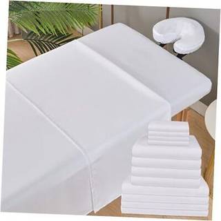 Xolloz 4 s?t bundt 120 gsm dobbelt b?rstet premium mikrofiber passer til alle standardtabeller plet olie rynke resistent omkostningseffektiv hvid