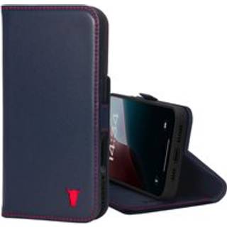 iPhone 16 Pro Max Leather Wallet Case (MagSafe Charging) - Navy Blue