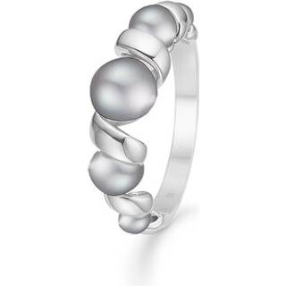 Mads Z - Swirl w pearl ring i sølv med perler**