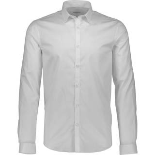 Plain twill stretch shirt L/S