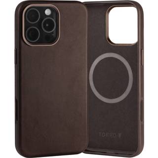 iPhone 16 Pro Max Leather Slimline Bumper Case (MagSafe Compatible) - Dark Brown