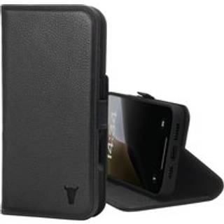 iPhone 16 Plus Leather Wallet Case (MagSafe Charging) - Black