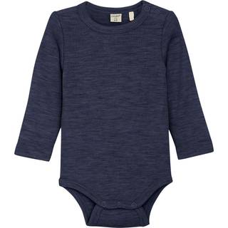 Celavi Uld-bodysuit Naval Academy Melange 60 cm  Marineblå  60 cm  Unisex