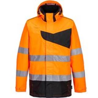 PW2 hi-vis regnjakke - Orange/Sort (Størrelse: L)