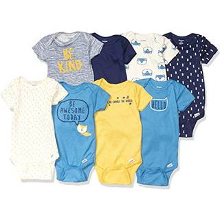 Gerber Baby Boy's 8-Pack Kortrmede Onesies Bodysuits Blue Fox 6-9 mneder