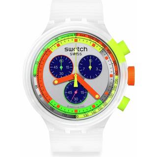Swatch Neon Jelly Multicolour Dial Silicone Strap Chronograph Unisex Watch SB02K100