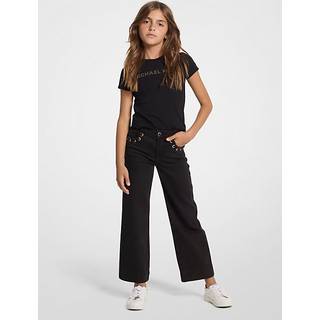MK Grommeted Whipstitch Jeans - Black - Michael Kors - 6Y