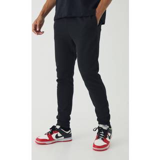 Mens Black Skinny Pique Jogger