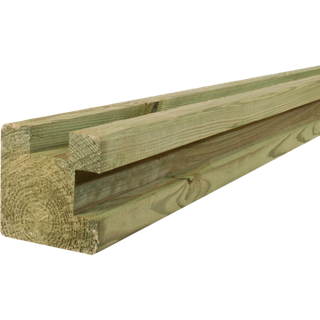Frøslev FT systemhegn 90° hjørnestolpe, 97 x 97 x 2700 mm, profil 2661, grøn trykimprægneret fyr - 1 stk.