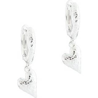 LOVE ME HOOP WITH HEART | SILVER