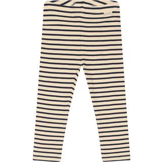 Petit Piao Indigo Plum/dark Off White Stribede Leggings Modal