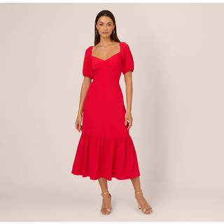 Adrianna Papell Adrianna Papell Puff Sleeve Midi Dress