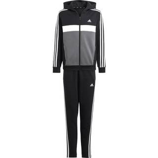 adidas adidas Black/White Seasonal Essentials Tiberio 3-Stripes Fleece Kids Tracksuit