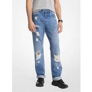 MK Finn Distressed Denim Jeans - Blue - Michael Kors - 28X34