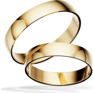 Vielsesringe - 8 kt Guld blank i 4mm