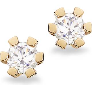 Vida ørestikker 14 kt. guld med brillanter på i alt 0,50 ct.
