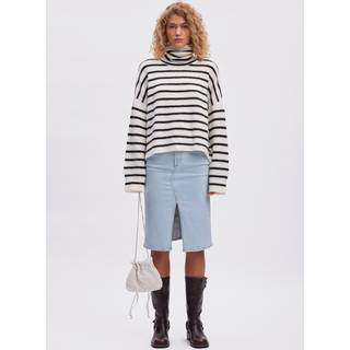 Gestuz Alphagz Rollneck Striped Noos Strik 10909345 Ivory Black Striped (SMALL)